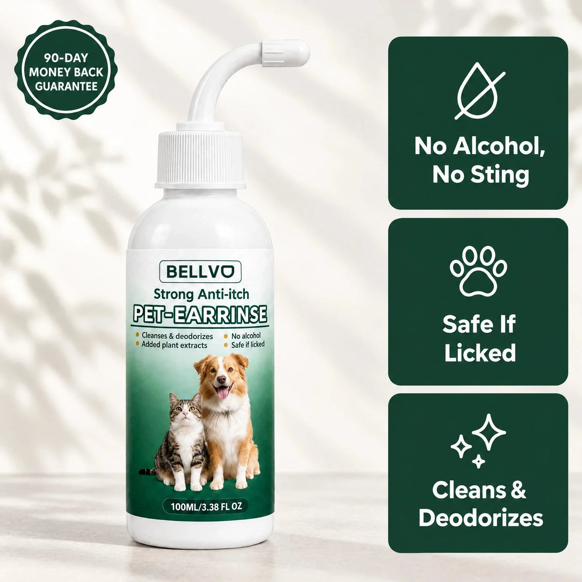 Bellvo Ear Cleaner for Dogs & Cats