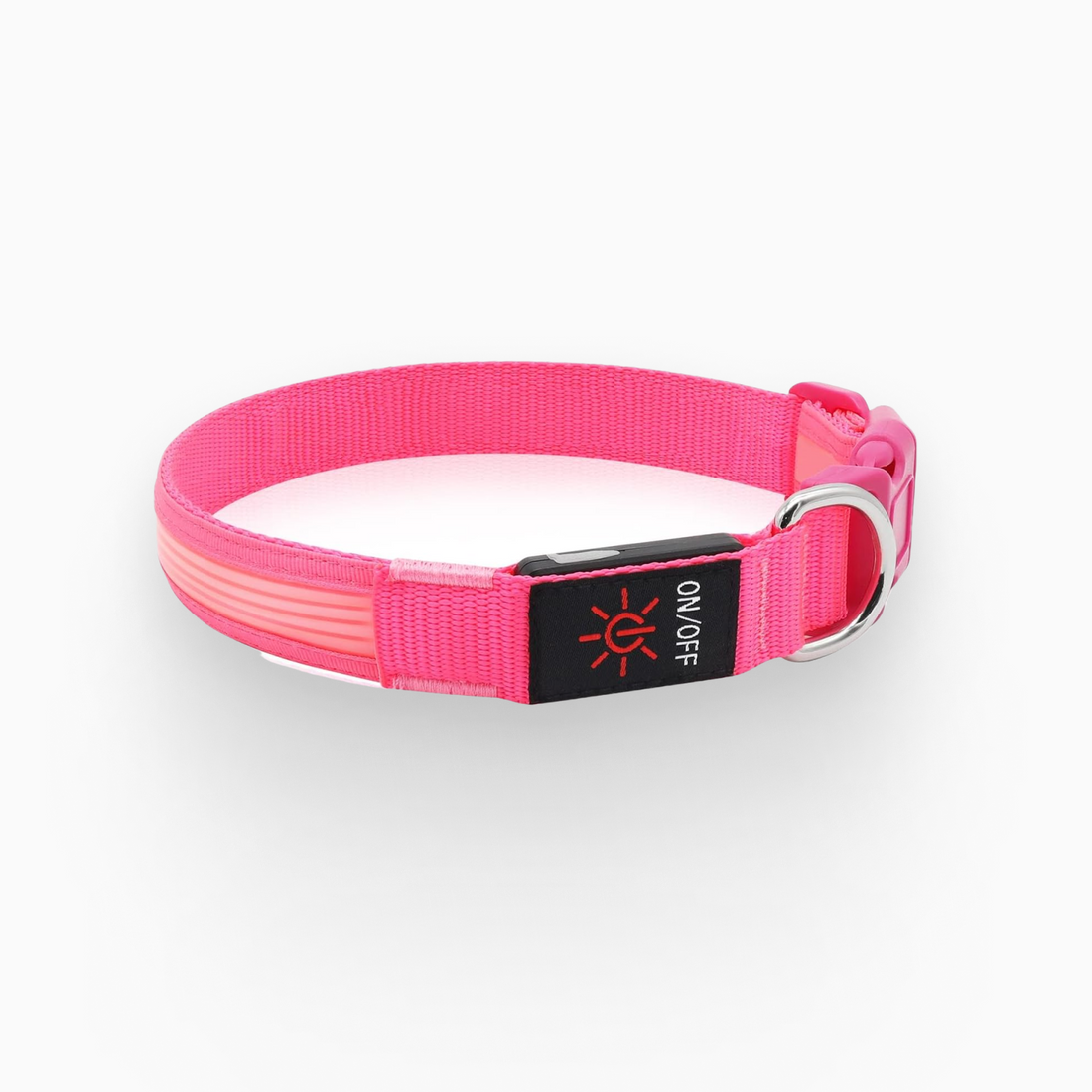 BellvoLux LED Dog Collar Pink